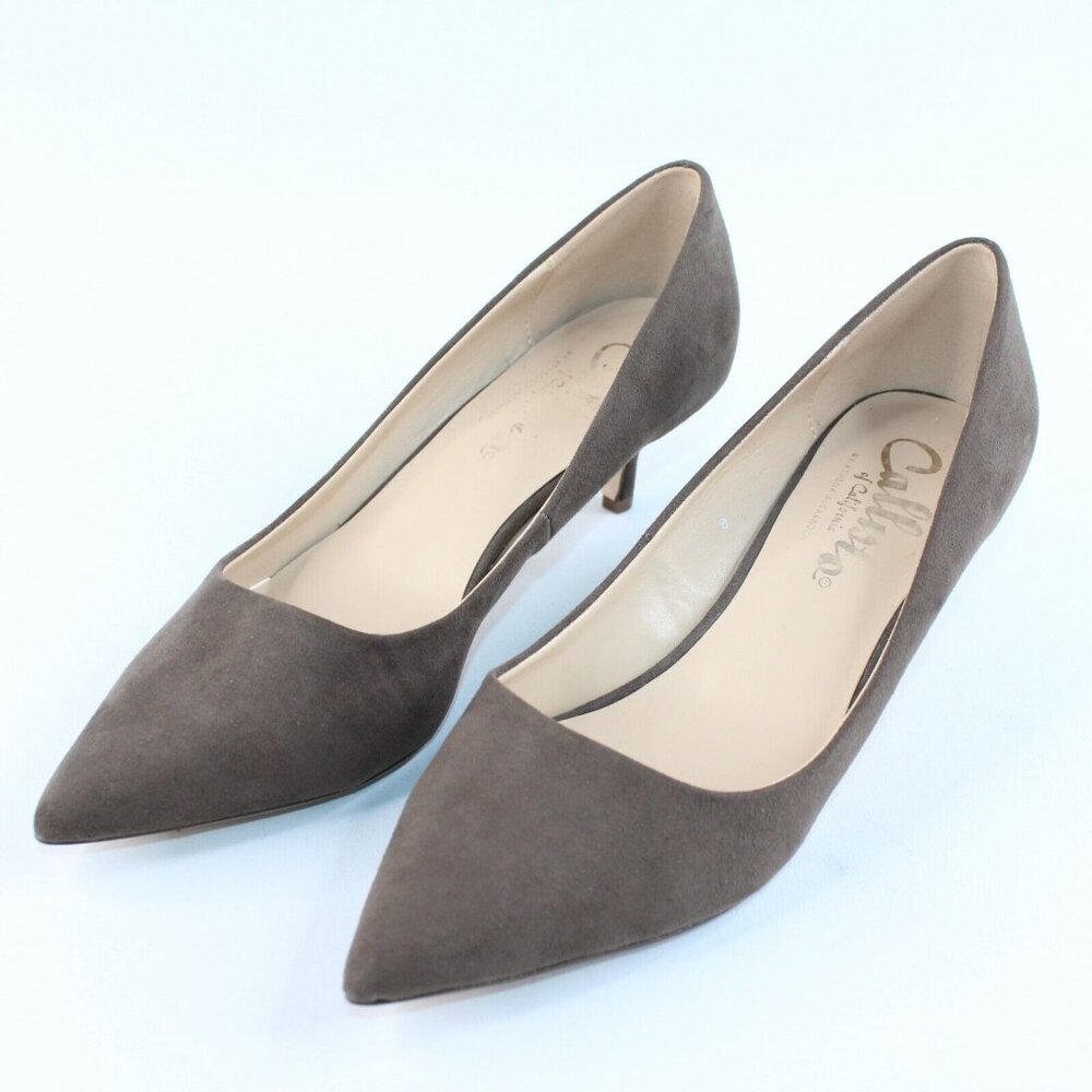 Callisto Of California Athena Alexander Womens Sz 9M Brown Faux Suede Heels - Picture 4 of 11